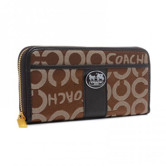 Coach Legacy In Signature Large Brown Wallets BVS